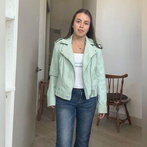 Forever 21 Mint leather jacket - S